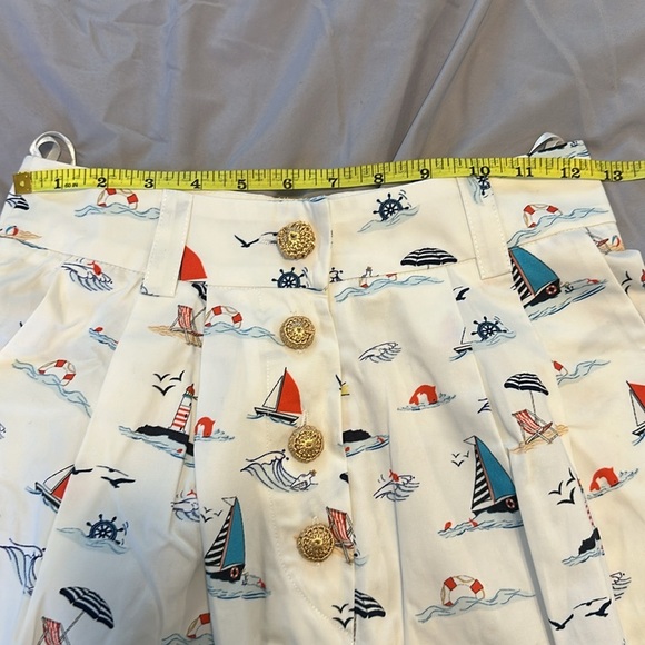 New My Beachy Side EMILY IN PARIS Nautical Beach Print High Waisted Shorts XS/SM - Picture 7 of 9